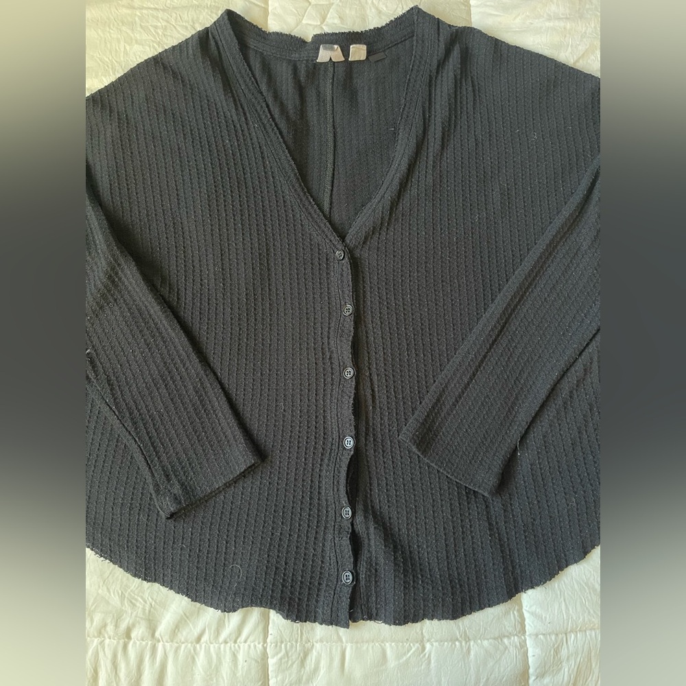 Women’s Roxy Black Button-Up Cardigan - Picture 7 of 8
